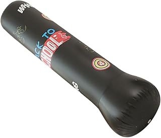 BESPORTBLE Coluna De Boxe De Boxe Infláveis De Fitness Tumbler Sacos Infláveis De Boxe Saco De Areia Preto Boxe Alvo Criança Apaziguador De Estresse De Plástico