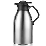 Thermal Carafe, ENLOY Stainless Steel Coffee Carafe Insulated Thermos for Keeping Hot 12 Hour Heat Retention, Double Walled Vacuum for Coffee, Hot Water, Tea, Beverage, 2L (68 Oz)