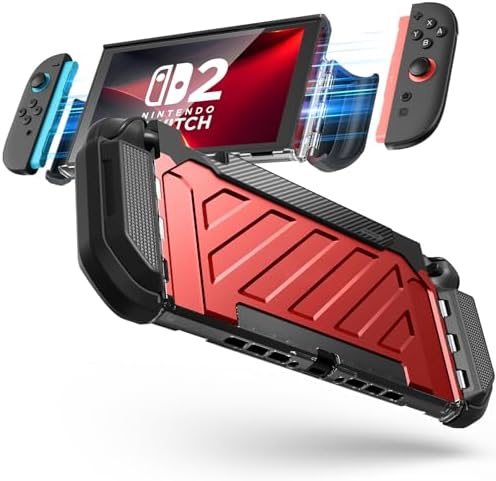 （14:30時点） SUPCASE Nintendo Switch 2 ケース 2025 用 [ミリタリーグレードの保護] [マグネット式ジョイコンコントローラー対応] ドッキング可能な一体型カバー Switch 2用 UBProシリーズ ブラック