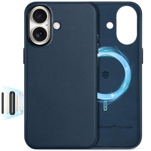 SHIELDON Lederhülle für iPhone 17 6,3