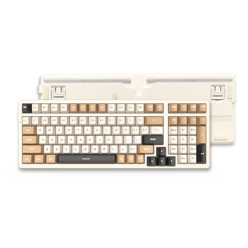 Basaltech 100-Key Mechanical Gaming Keyboard,Red Switches Keyboards,RGB Backlit,98% Wired Keyboard for Game&Office