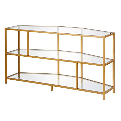 Clark Hexagonal TV Stand for TV's up to 55" in Brass