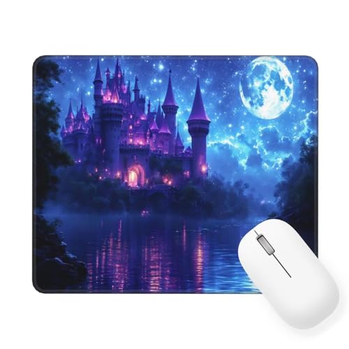 Tapis de Souris Lune, Tapis de Souris Gamer, Tapis de Souris 200 x 150 mm Bords Cousus, Base en Caoutchouc Antidérapant Tapis Souris Château,Imperméable Tapis de Souris Gaming pour Maison/Bureau W-858 Tapis de Souris Lune, Tapis de Souris Gamer, Tapis de Souris 200 x 150 mm Bords Cousus, Base en Caoutchouc Antidérapant Tapis Souris Château,Imperméable Tapis de Souris Gaming pour Maison/Bureau W-858