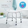 NOVA Heavy Duty Shower Chair 500 lb Capacity Bath Seat for Seniors & Handicap, Adjustable Height, Aluminum Frame, Non-Slip Feet, Handheld Shower Holder, Fully Assembled