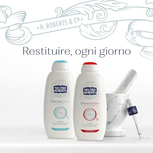 Neutro Roberts Bagnoschiuma Corpo Dermazero Ipoallergenico, Ottimo per Pelli Delicate e Sensibili, Privo di Sapone e Coloranti, Adatto a Uso Quotidiano e per l'Igiene dei Bambini, 4 Flaconi da 600 ml - Immagine 5