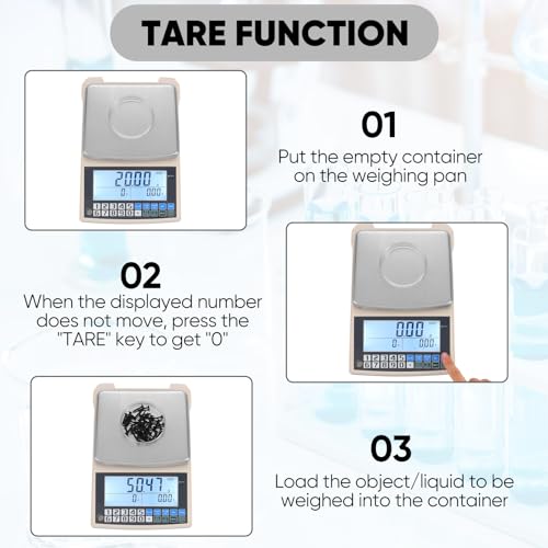 Lab Scale 5000gx0.01g High Precision Lab Gram Counting Scale with RS232 Port & Calibration Weight & Battery, Lab Analytical Balance Scientific Electronic Scale for Kitchen, Jewelry, Gold, Industrial by YIFOR - Image 6
