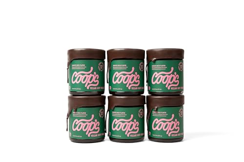 Coop's Vegan Hot Fudge Sauce 10.6 OZ (Pack of 6) - Gluten Free Vegan, Kosher, Non GMO, Gourmet, All Natural, Plant Based Dairy Free Whipped Topping