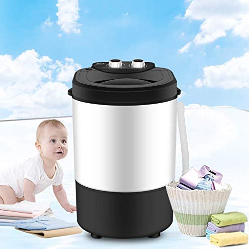 Mini-Waschmaschine 2-in-1-Kompakt-Waschmaschine, halbautomatischer Waschtrockner mit Abflussrohr, Abnehmbarer Abflusskorb mit einem Fass