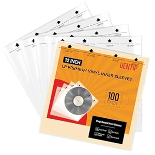 100 Vinyl Record Sleeves-Fits 12 Inch Single, Double, and Gatefold LPs - Protect Your Record Collection (Inner Sleeves-Square)