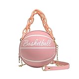 MIANHT Women Shoulder Bag,Personalized Round Ball,Female Bag Chain Basketball Bag,All-Match Satchel...