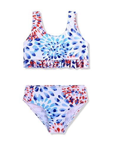 Image of Arshiner Girls Bikini Beach Swimwear 2 Piece Swimsuits Floral Printing Bathing Suits