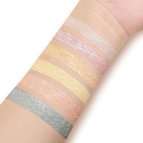 ADMD Diamond Lip Glaze 6-Piece Set Lip Gloss Glitter Sparkling Liquid Lipstick&Shimmer Eyeshadow Long-Lasting Waterproof Makeup — view 4