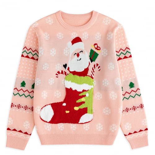 Image of Simplee kids Family Matching Christmas Sweaters, Ugly Pullover, 2T-2XL