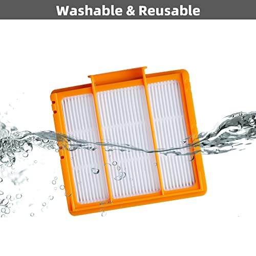 4 Pack Filter Replacement For Shark Av2501Ae / Rv2502Ae / Av2501S / Av2511Ae / Rv2410Wd / Rv2610Wa / Rv2610Wd / Rv2620Wd Ai Robot Vacuum Cleaner, Washable Upgraded Hepa Filter Accessories Set #TOP5