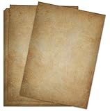 SCHÖN: Motiv Altes Papier - 50 Blatt Briefpapier DIN A4 beidseitig im Vintage-Stil