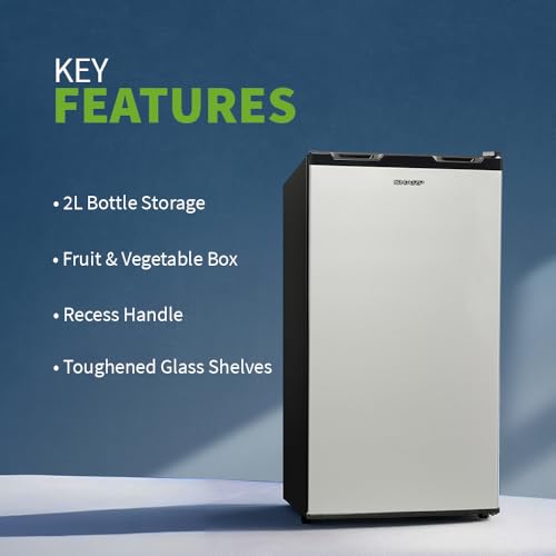 Image of SHARP 92 L 1 Star Mini Direct Cool Single Door Refrigerator |Japan 7 Shields Protection|Vegetable Box| Toughened Glass shelves (Metal Silver)