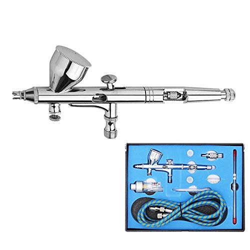 Royalmax Multi-Purpose Model Dual Action Gravity Feed Airbrush with 0.2,0.3,0.5mm Nozzles and 6ft