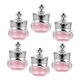 TOGEVAL 6 pièces Flacons Crème Rechargeables Acrylique avec Couvercles Étanches Petits ...