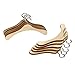 NUOBESTY 10pcs Wooden Dolls Clothes Hanger Clothes Hangers Mini Doll Closet Hangers Dollhouse Wardrobe Accessory ( 4. 5cm )
