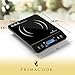 PrimaCook Hot Plate - Portable Induction Cooktop - Countertop Single Burner - Safe, Fast Heating for Gourmet Cooking - Sleek Design with Touch Controls - Energy Efficient Home Food Preparation (Black)