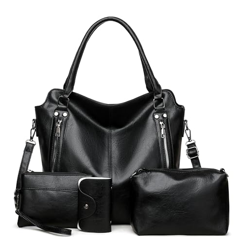Image of 2E-youth Purses for Women Large Tote Women's Handbag Set Faux Leather Hobo Crossbody Bag 4pcs