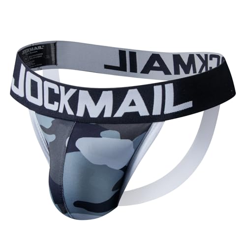 JOCKMAIL Men's Jockstraps Underwear Athletic Supporter Breathable Jock Strap Sexy Thong Athletic Supporters