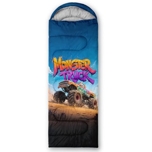AILONEN Cartoon Car Sleeping Bags, Ligera e Impermeable, 3 Temporadas, Diseño de Vehículos con Estrellas para Niños, Adultos y Viajes al Aire Libre miniatura 4