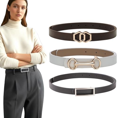 Image of CRUSSET Stylish Faux Leather Waist Belt for Women -Jeans & Dresses - Fashionable & Comfortable