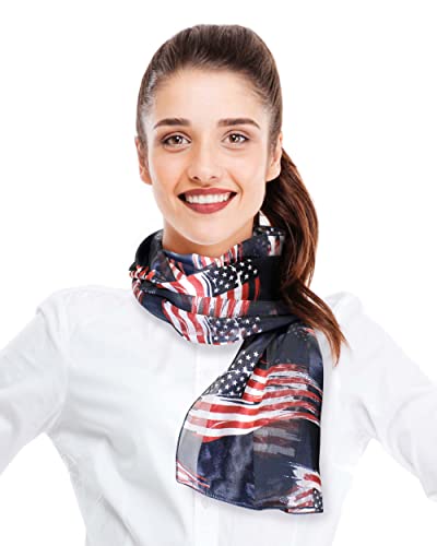 Cbc Crown Patriotic Usa Flag American Flag Star Scarf (Flag-Navy) #TOP3