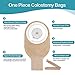 20PCS Colostomy Bags, Max Cut 60mm Ostomy Supplies, One-Piece Drainable Colostomy Bags with Clamp Closure for Ileostomy Stoma Care