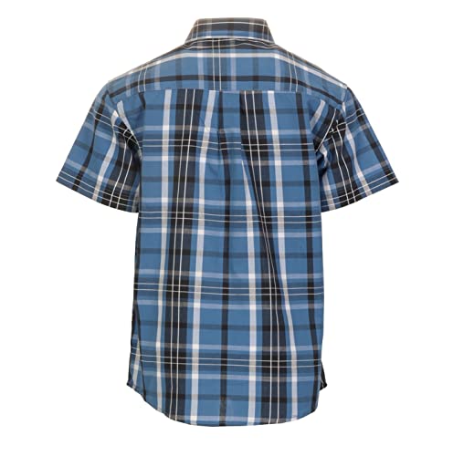 Image of Gioberti Boys Casual Plaid Checked Short Sleeve Button Down Shirt