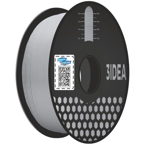 Image of 3Idea Premium PLA+ (Silver) 3D Printer Filament 1.75mm Dimensional Accuracy + /- 0.03mm Net Weight- 1 KG