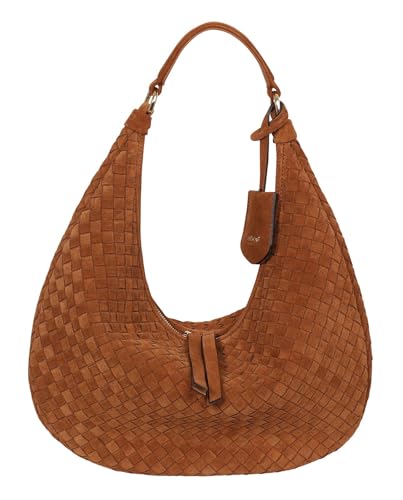 ABRO Nana S Cuoio sac hobo en cuir suédé au tressage unique