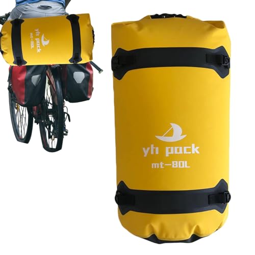 Borsone da viaggio per moto 40 l impermeabile borsa da per campeggio da leggera da asciutta da per moto 80 giallo 36 x 36 x 70 cm Vedi