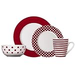 Pfaltzgraff Kenna Red 16-Piece Porcelain Dinnerware Set, Service for 4 Pfaltzgraff Kenna Red 16 Piece Porcelain Dinnerware Set Service for 4
