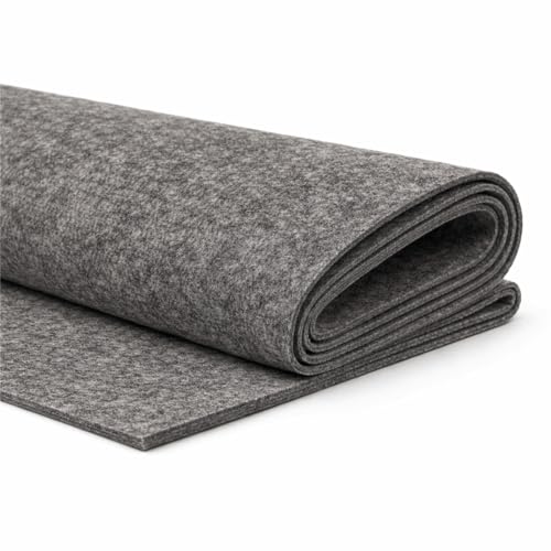 Fieltro Grueso por Metros para Tapizado, Costura y Manualidades 100 x 90cm x 3mm - Fieltro Gris Jaspeado - Tela de fieltroZitos