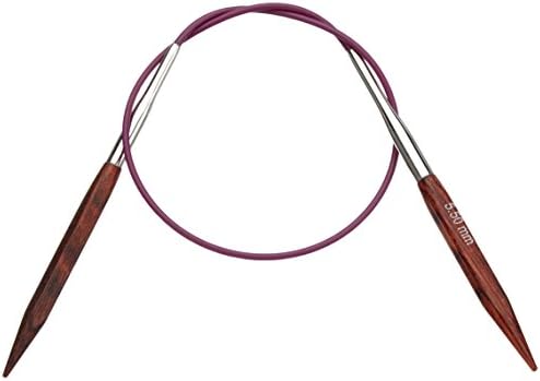 KnitPro KP25122 40 cm x 3.5 mm Cubics Fixed Circular Needles, Rosewood , Brown