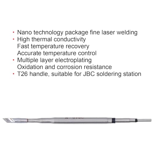 Image of Soldering Iron Tip for JBC Soldering Station, T26 Handle, Alloy and Copper Material, Fast Temperature Recovery, C210-K