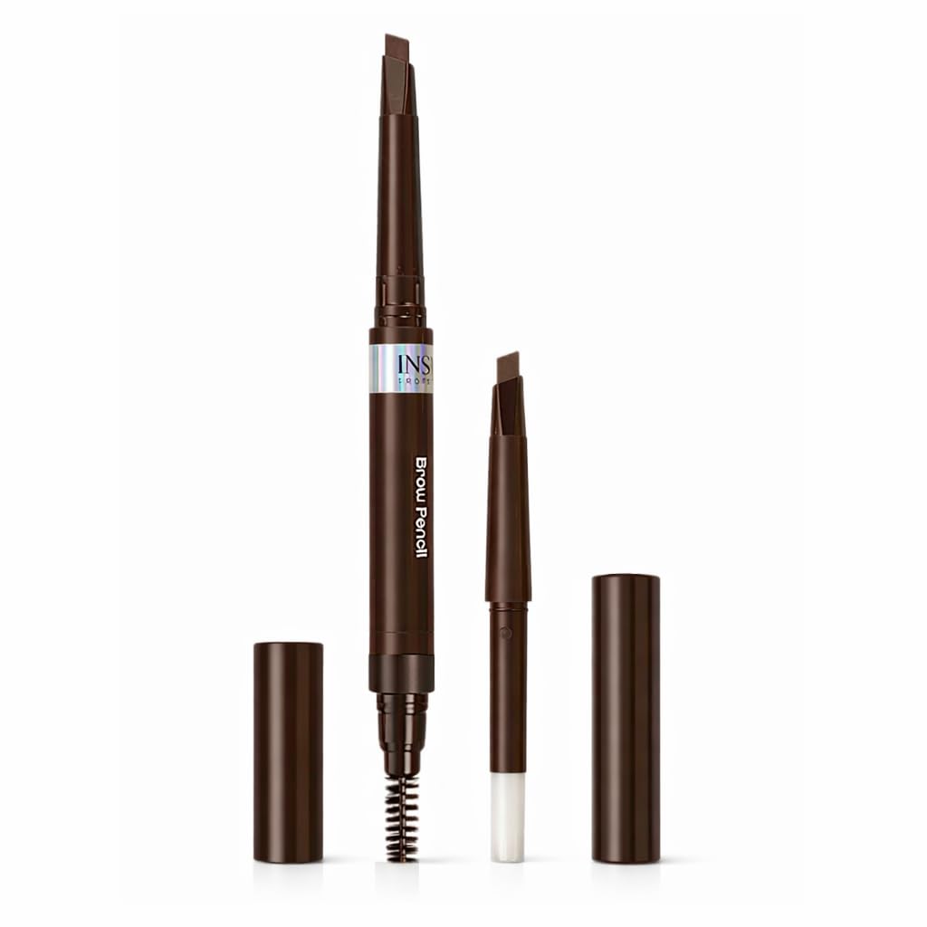 Dark Brown Rotating Eyebrow Pencil with Spoolie & Extra Refill | Waterproof Long-Lasting Brow Definer | Natural Finish, Easy Twist-Up Brow Pencil-image-40