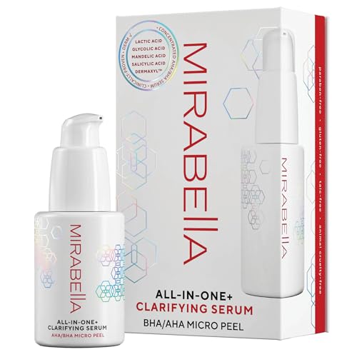 Mirabella All In One Clarifying Serum Micro Peel for Anti Aging - Hydrating 7% Glycolic Acid...