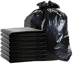 Saco de lixo para uso doméstico reforçado 30 litros tamanho ABNT 59cm x 62cm 0,06 micra preto embalagem econômica com 100 unidades