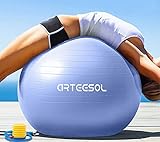 Übung mit Spaß - Im Vergleich zu anderen Fitnessgeräten kann ein Gymnastikball eine perfekte Ergänzung zu Ihren Trainingsroutinen sein. Sie können auf dem Ball sitzen oder liegen, um Ihr Körpergleichgewicht zu trainieren. Sie werden viel Spaß haben, anstatt nur eine Bewegung zu wiederholen.