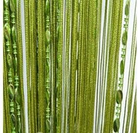 ave split 100cmX200cm Decorative Door String Curtain Beads Wall Panel Fringe Window Room Divider Blind for Coffee House Restaurant Parts Door Divider Tassel Screen Decoration (Grass green25) - Image 2