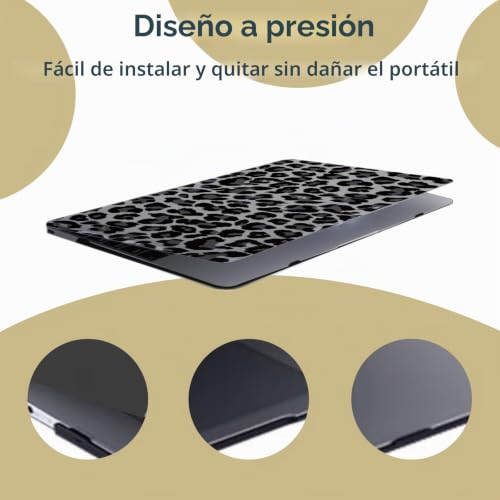 Funda MacBook Air M1 13 carcasa rígida con protector teclado diseño leopardo 2