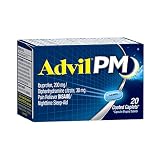 Advil PM Pain Reliever And Nighttime Sleep Aid, Pain Medicine With Ibuprofen For Pain Relief And Diphenhydramine Citrate For A Sleep Aid - 20 Coated Caplets