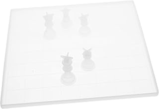 VILLCASE 1 Conjunto De Moldes De Resina De Silicone Tridimensionais DIY Moldes De Resina De Xadrez 3D Moldes De Epóxi De Tabuleiro De Xadrez Moldes De Tabuleiro De Xadrez DIY Moldes De