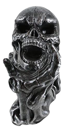 Ebros Dead Rising Skull Hell's Booze Flame Skeleton Wine Holder Figurine 11.25" L Halloween Party Hosting Centerpiece Decor #TOP6