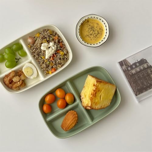 Image of Unbreakable & Reusable & Eco Friendly Dinner Dishes for Sushi, Side Dish, Fruit, Appetizer, Cake, Ice Cream Dishwasher & Microwave Safe Lightweight Dinnerware Sets (Nordic Green, Pack of 6)