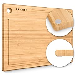 KLAMER Schneidebrett Bambus rutschfest...