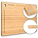 Schneidebrett Bambus rutschfest mit Saftrille – Premium Holz-Brett, 45x30x2cm, leicht reinigbar, antiseptisch, umweltfreundlich, Natur-Holz